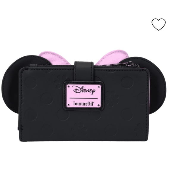 Loungefly Disney Minnie Mouse Floral Rock The Dots Flap Wallet - Picture 4 of 4